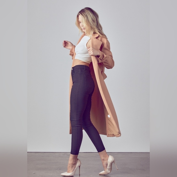 Classic Camel Belted  Women Trench Coat - Picture 3 of 6